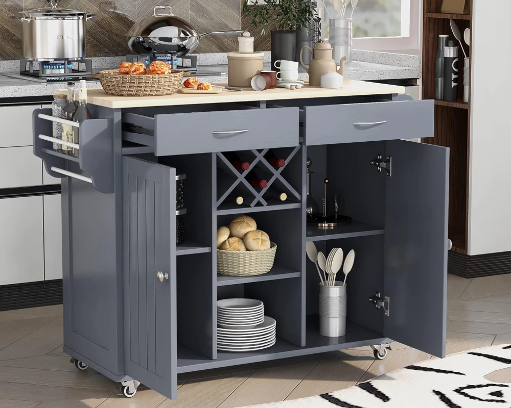 kitchen island and storage