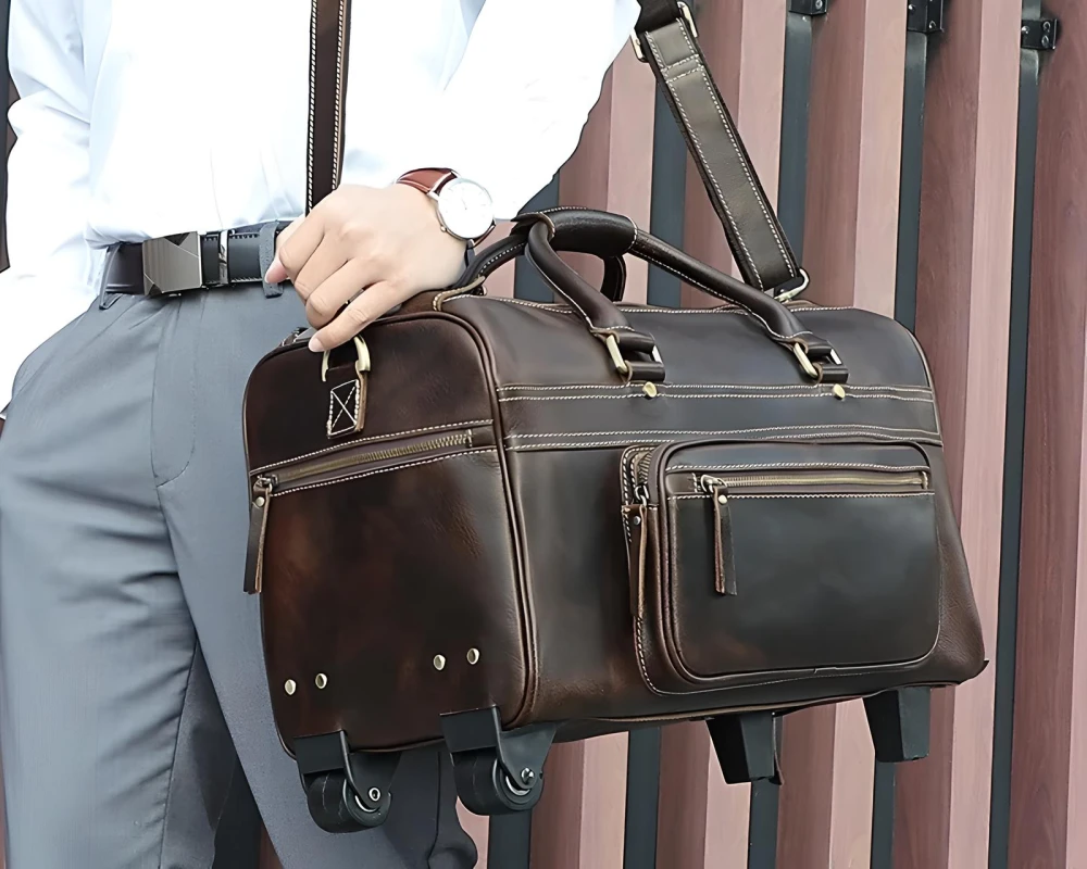 leather carry on bags for men